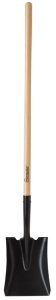 Steel 8 in. W x 56 in. L Square Point Shovel Wood Hand