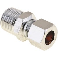 Brass Compression Coupling 3/8 in. IPS x 3/8 in. OD Chro