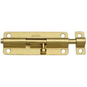 National Hardware 5 in. L Brass-Plated Steel Barrel Bolt 1 pk