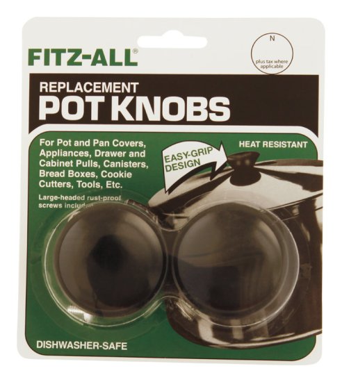 TOPS Plastic Replacement Pot Knob Black