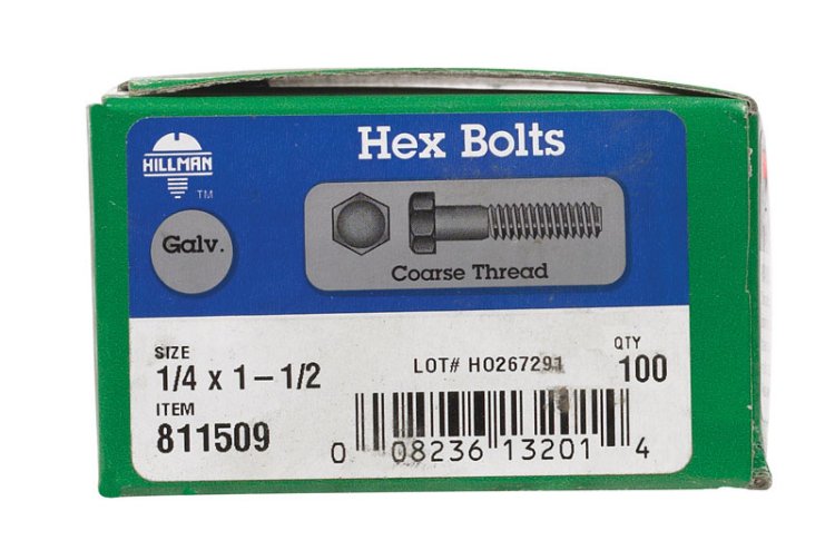 1/4 in. Dia. x 1-1/2 in. L Hot Dipped Galvanized Steel H