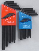 Hex-L Metric and SAE Long and Short Arm Hex L-Key Set 22
