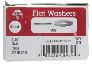 Zinc-Plated Steel 3/4 in. USS Flat Washer 20 pk