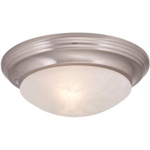 11.625 in. 1-Light Brushed Nickel Flushmount