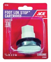 Foot Lok Stop Cartridge 5/16 in. Dia. Polished Chrome Plasti