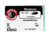 Stainless Steel .138 in. Flat Washer 100 pk