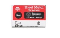 No. 6 x 1/2 in. L Phillips Flat Head Zinc-Plated Steel S