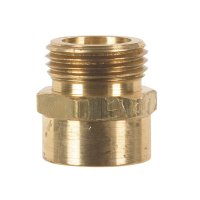 Brass 3/4 in. Dia. x 3/4 in. Dia. Hose Adapter Yellow 1 pk