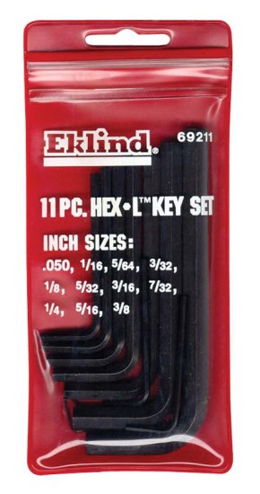 Hex-L .050" to 3/8" SAE Short Arm Hex L-Key Set Mult