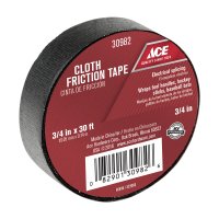 3/4 in. W x 30 ft. L Black Cotton Cloth Friction Tape