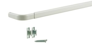 Enamel White Curtain Rod 18 in. L x 28 in. L