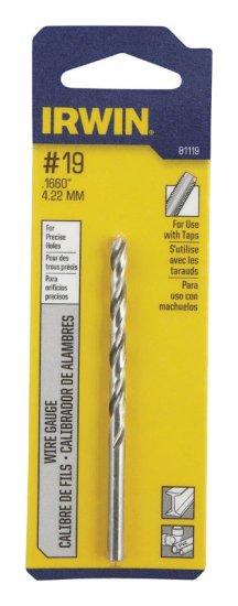 #19 x 3-1/4 in. L High Speed Steel Wire Gauge Bit 1 pc.