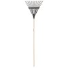 59 in. L x 18 in. W Steel Rake Wood