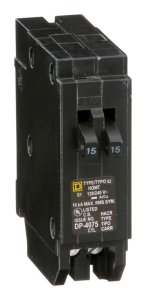 HomeLine 15/15 amps Tandem Single Pole Circuit Breaker