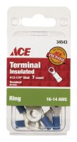 Insulated Wire Ring Terminal Blue 7 pk