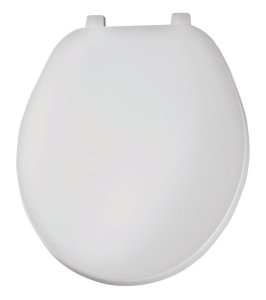 Round White Plastic Toilet Seat