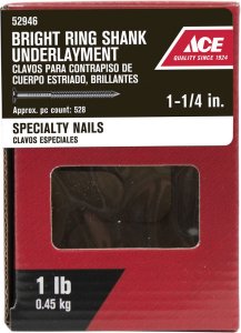 3D 1-1/4 in. Underlayment Bright Steel Nail Round 1 lb.