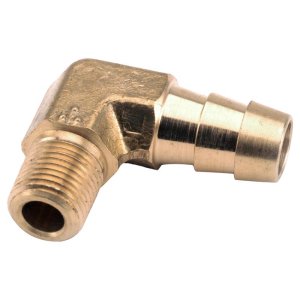 (image for)  3/8 in. Hose Barb in. X 1/8 in. D MIP Brass 90 Degree Elbow
