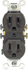 15 amps 125 volt Duplex Brown Outlet 5-15R 1 pk