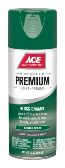 Premium Gloss Garden Green Enamel Spray Paint 12 oz.