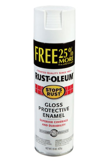 Rust-Oleum Stops Rust Gloss White Spray Paint 15 oz