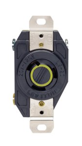 20 amps 125 V Single Black Locking Receptacle L5-20R 1 pk