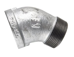 1 in. FIP x 1 in. Dia. MIP Galvanized Malleable Iron 45 degr