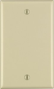 Ivory 1 gang Thermoset Plastic Blank Wall Plate 1 pk