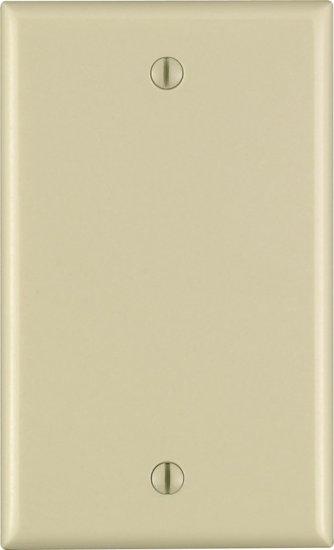 Ivory 1 gang Thermoset Plastic Blank Wall Plate 1 pk