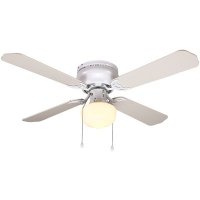 42 IN. Ceiling Fan with LED Light White
