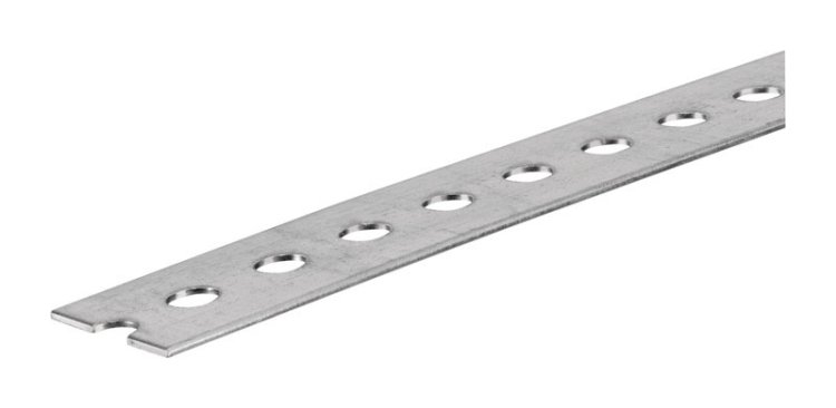 SteelWorks 0.07 in. x 1.38 in. W x 48 in. L Steel Slotted Flat B