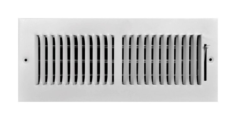 (image for) 4 in. H X 12 in. W 2-Way Powder Coat White Steel Wall/Ceiling Register