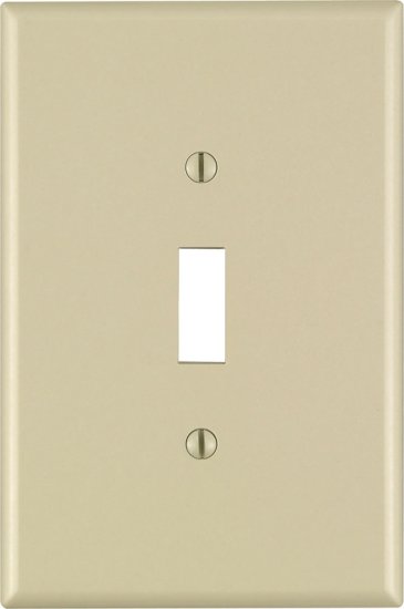 Ivory 1 gang Thermoset Plastic Toggle Wall Plate Jumbo