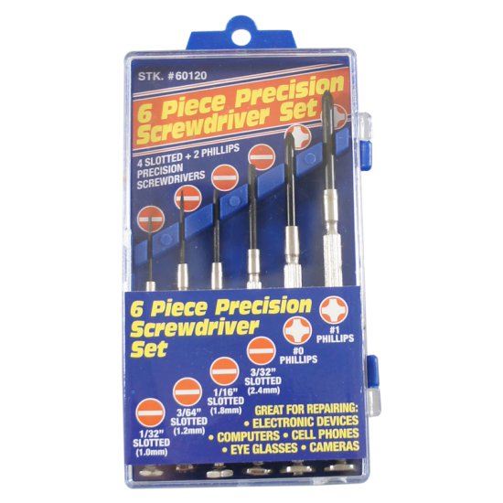 6 pc. Multi-Blade Precision Screwdriver Set 4 in.