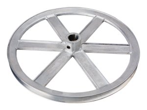 6 in. Dia. Zinc Single V Grooved Pulley