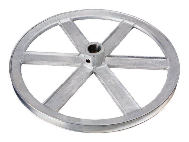 6 in. Dia. Zinc Single V Grooved Pulley