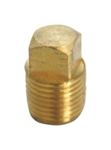 3/8 in. MPT Brass Square Head Plug