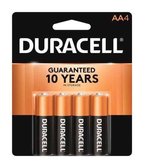 AA Alkaline Batteries 4 pk Carded