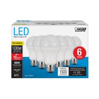 A19 E26 (Medium) LED Bulb Daylight 100 Watt Equivalence 6 pk