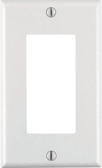 White 1 gang Thermoset Plastic GFCI/Rocker Wall Plate 1