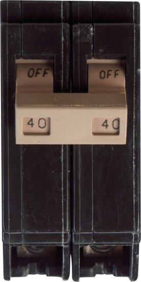 40 amps Plug In 2-Pole Circuit Breaker Eaton Cutler-Hammer