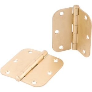 BUTT HINGES, 5/8 IN. RADIUS CORNER, 3-1/2 IN., SATIN