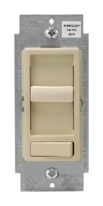 Leviton SureSlide Ivory 600 W Preset Slide Dimmer Switch 1 pk