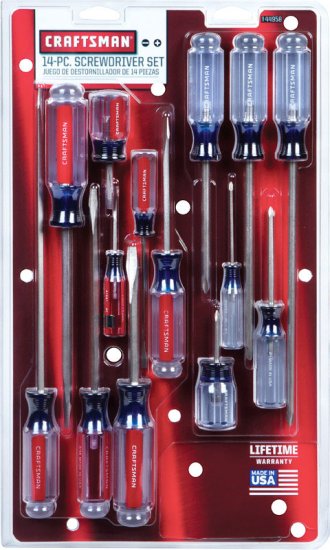 14 pc. Screwdriver Set 16 in.