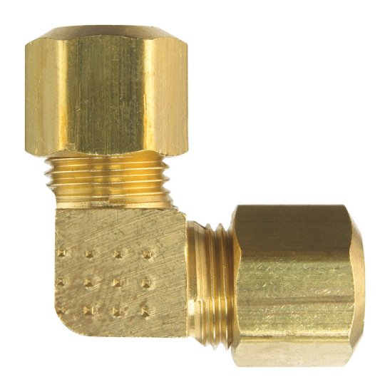 1/2 in. Compression x 1/2 in. Dia. Compression Yellow Brass