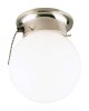 (image for) 6 in. Globe Light with Pull Chain Switch Satin Nickel