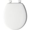 (image for) Round White Molded Wood Toilet Seat Lift Off