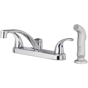 (image for) 2 Handle Chrome Kitchen Faucet Side Sprayer Included