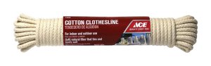 50 ft. L White Cotton Clothesline