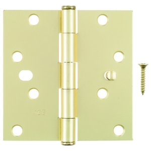 Ace 4 in. L Satin Brass Residential Door Hinge 3 pk